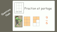 fraction et partage questions flash genially