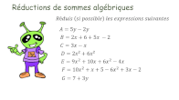 rduire des expressions littrales exercices corrigs