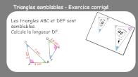 triangles semblables exercice corrig