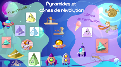Genially pyramides et cônes de révolution