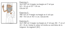 calculer la longueur de l'hypotnuse avec le thorme de Pythagore questions flash Genially