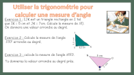 calculer un angle grce au sinus, cosinus ou tangente