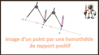 image d'un point par une homothtie rapport positif en vidos