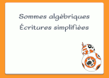 écritures simplifiées sommes algébriques Genially