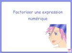 factoriser une expression numrique