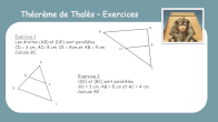 thorme de Thals, cas des triangles embots, exercices corrigs